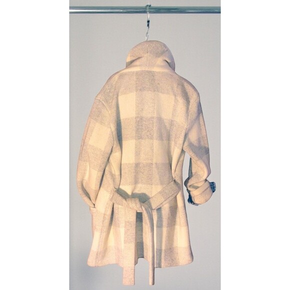 Vintage Lauren Ralph Lauren Belted Cardigan Sweater Women’s XL Wool Ivory Gray - Picture 5 of 13